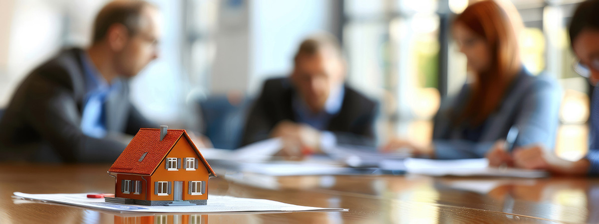 Eigentümer einer Immoilie haben sich versammelt