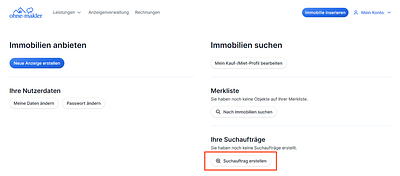 Suchauftrag erteilen