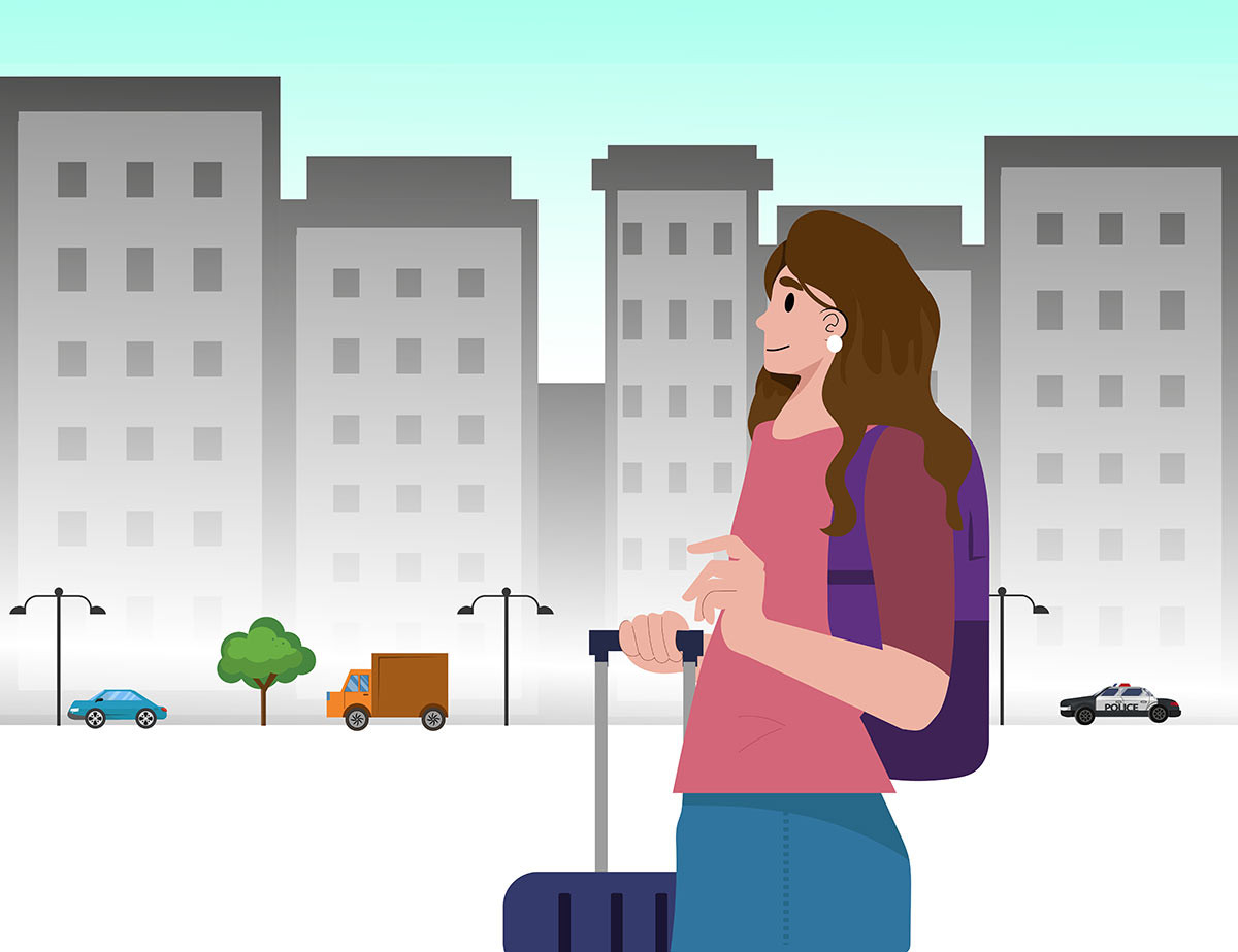 Kurzzeitvermietung: Touristin suchen eine Wohnung