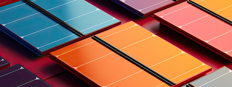 farbige Solarmodule