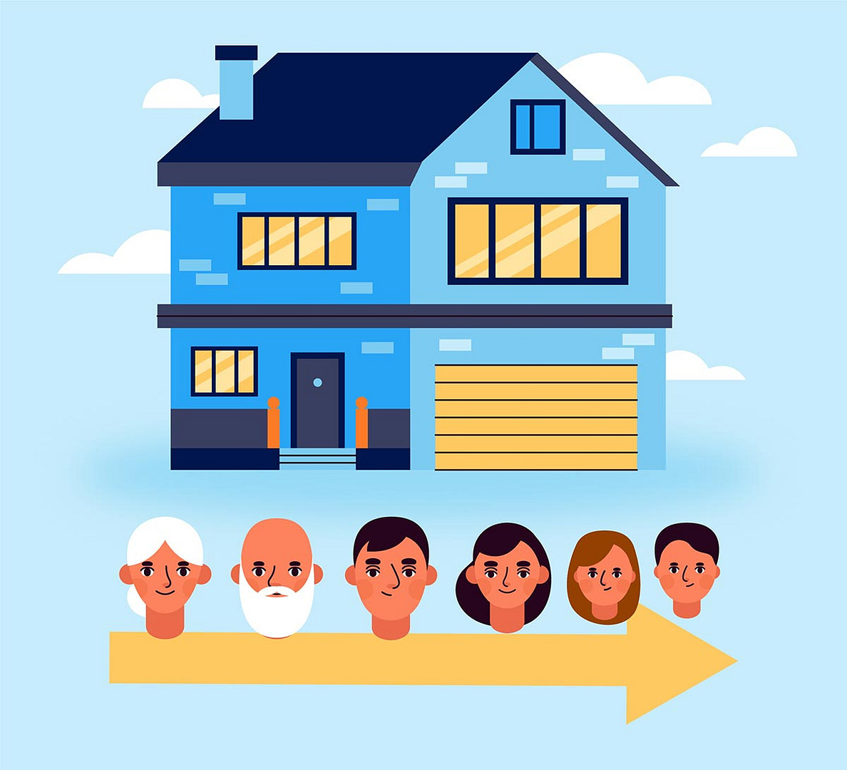 Haus wird in Familie weitergereicht - Erbschaft einer Immobilie Symbolfoto