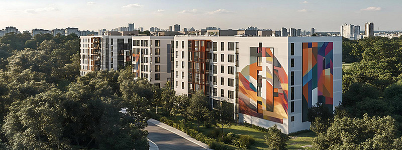 Die Zahl der angebotenen Wohnungen in Städten sinkt - Symbolfoto mit Hochhäusern