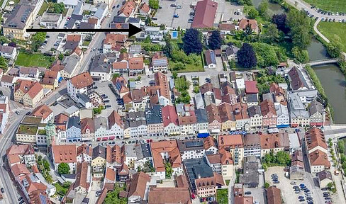 Fully furnished, top furnished 2-room apartment with balcony in the center of Vilsbiburg