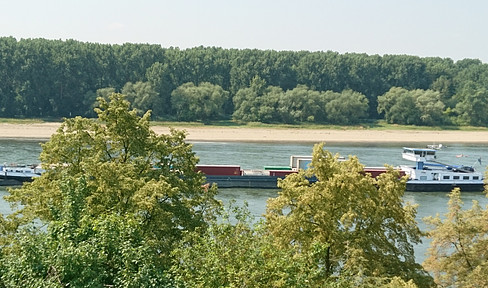 Luxus-Penthouse mit Rheinblick, Markenküche & Tiefgaragenstellplatz (2 Zimmer)