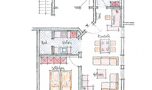 Modern 2 room apartment - free of commission - as good as new Sennfeld/Rempertshag