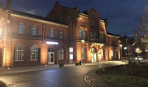 Beautiful offices in a restored, historically protected railway station - excellent location.
