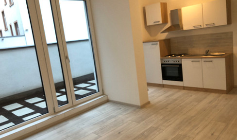 Exklusive 1-Zimmer-Wohnung mit großer Terrasse in ruhiger Innenhoflage – Alt-Ginnheim, Frankfurt