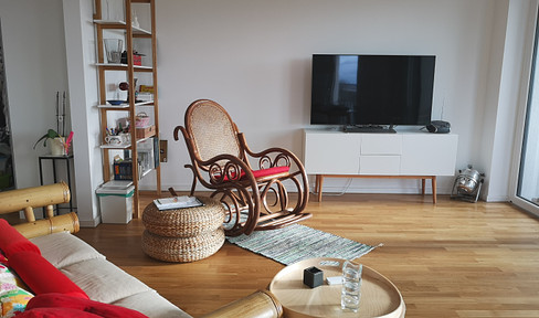 Stilvoll ausgestattetes Apartment in Potsdam I Balkon mit Blick nach Park Sanssouci Wasserbett