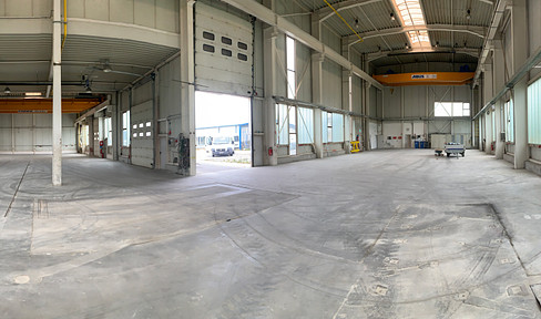 From private - TOP warehouse-production hall with 2 crane runways in Lindach for rent from 2025