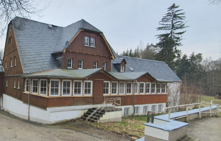 Apartment building in the Ore Mountains near Freiberg/Saxony