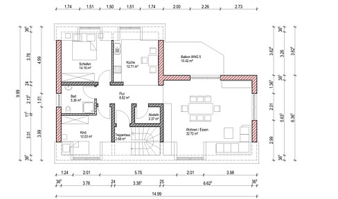 Bright, modern top-floor apartment with beautiful views in Taben-Rodt with good connections to Luxembourg