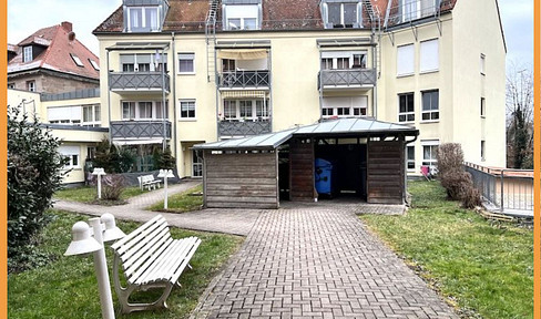 4 9 5,- für charmante 40 qm 1-Zimmer-Wohnung mit Balkon und Einbauküche und Tiefgaragenstellplatz