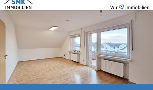 Komfortable und helle 3-Zimmer-Dachgeschoss-
wohnung mit schönem Balkon!