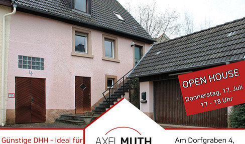 Affordable semi-detached house + double garage + overgrown garden. Ideal for renovators and refurbishers.