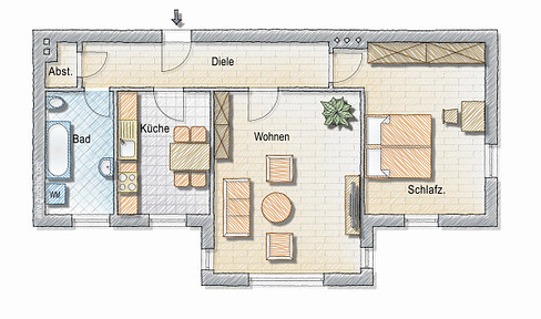 2-room. apartment for rent Innstadt Passau