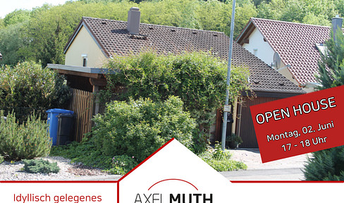 OpenHouse 02.06.25 17:00-18:00 Uhr
Idyllische gelegenes, freistehendes Einfamilienhaus mit versetzten Ebenen in ruhiger Randlage.