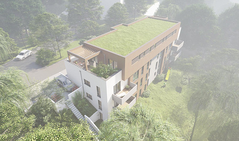 Penthouse apartment with fantastic roof terrace in KFW 40 energy-saving house in sought-after location Saarburg