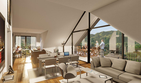 Fantastic penthouse apartment with a special flair in a KFW 40 energy-saving building in a sought-after location in Saarburg