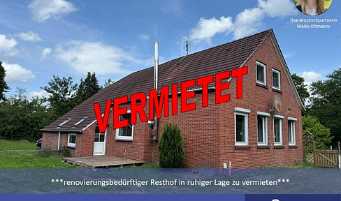 ***V E R M I E T E D***
***Country house in need of renovation with great potential - only for energetic tenants with manual skills***