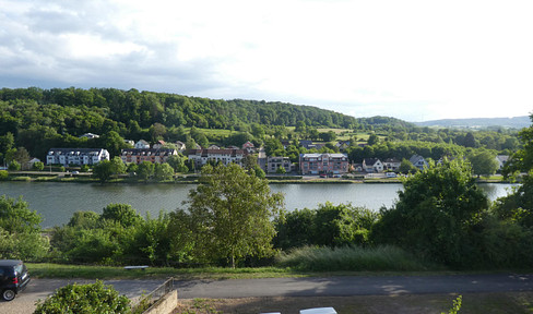 Unobstructed view of the Moselle - modern apartment suitable for the elderly in the Palzem energy-saving house
