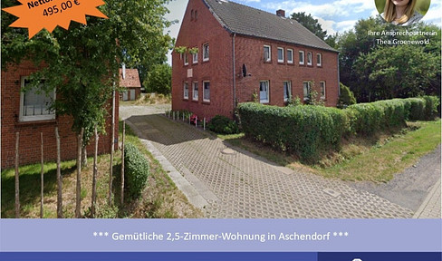 *** Comfortable 2.5-room apartment in Aschendorf ***
