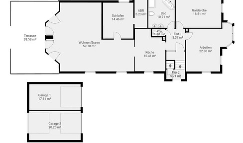 WRS Immobilien - Babenhausen - Large garden with two-family house + double garage - quiet location