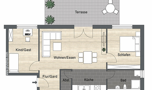 The ANGENEHME with terrace (WE 18)