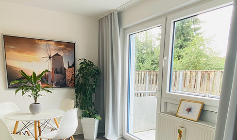 Available+Fully furnished, Top möblierte 2-Zimmer-Wohnung mit Balkon im Zentrum von Vilsbiburg