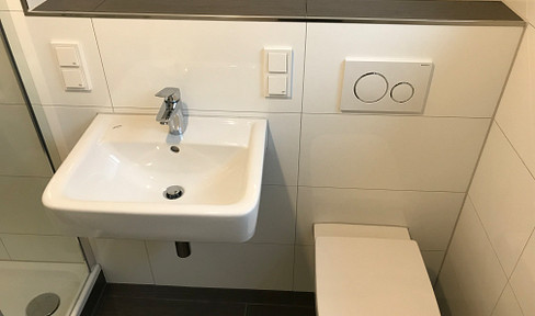 Exclusive, completely renovated apartment (1 bedroom, living room, kitchen, bathroom) with a balcony, located in the center of Bad Homburg.
