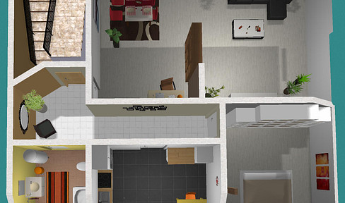 Private investment: Rented 2-room attic apartment with the possibility of extending to 100 sqm