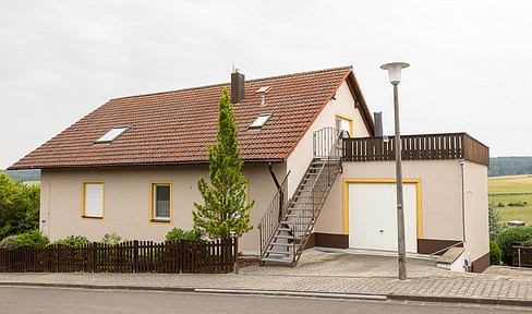 Large single-family house with beautiful views of the Steigerwald forest.