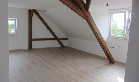 4-room apartment with view, south-facing balcony and private garden in Frankenthal (Saxony)