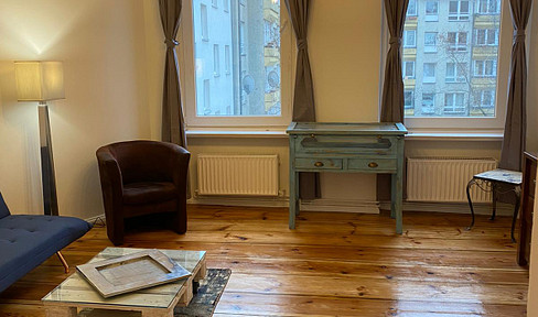 2 rooms ) Temporary)Bergmann Kiez neighborhood furnished 1275 warm gas and electricity costs incl.