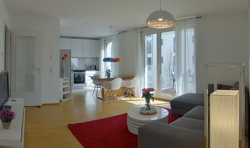 Zentrale möblierte 2-Zimmer-Wohnung mit Balkon zum Innenhof