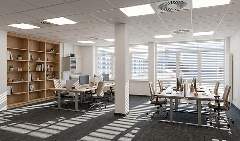 Flexible open-plan office space: Modern workspace for creative minds – prime city location, 5 minutes from the main train station.