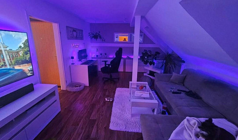 Attractive and well-kept 2 room attic apartment for rent in Worms, close to the city center