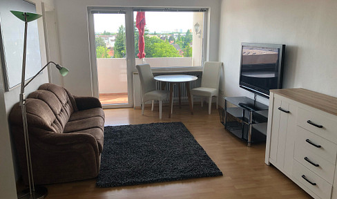 Sunny, fully furnished 1-room apartment near the subway from private owner.