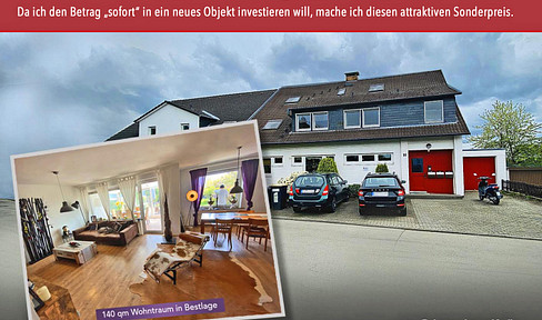 Luxurious ETW w. conservatory, large terrace & garden in prime location Remscheid-Lennep, instead of € 420,000