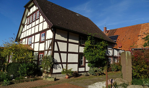 Cozy half-timbered house & large all-purpose barn *from private*