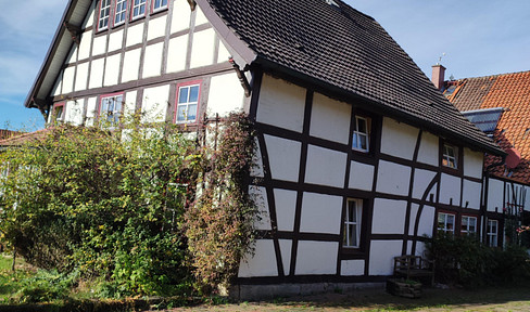 Cozy half-timbered house & large all-purpose barn *from private*