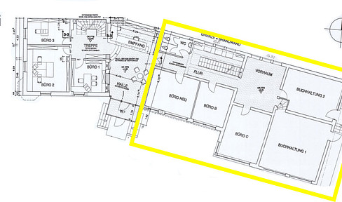 Büro-/Praxisräume  Teilfläche zuzüglich Stellplätzen - Werbebestlage - Bad Neustadt - Rhön -