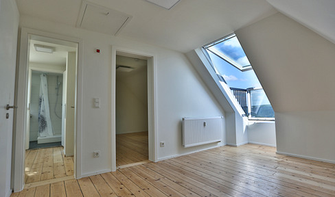 Exklusive, sanierte 2-Zimmer-DG Wohnung inkl. Internet, Garten, Balkon & Einbauküche (möbliert)