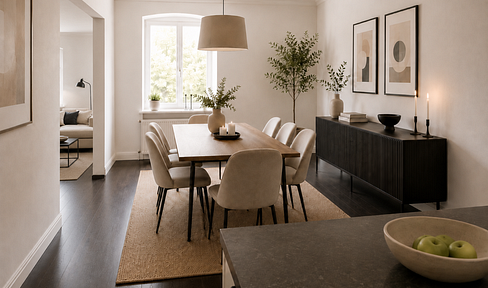 Exclusive, modern apartment with a rooftop terrace, open-plan kitchen, fireplace, and underground parking space.