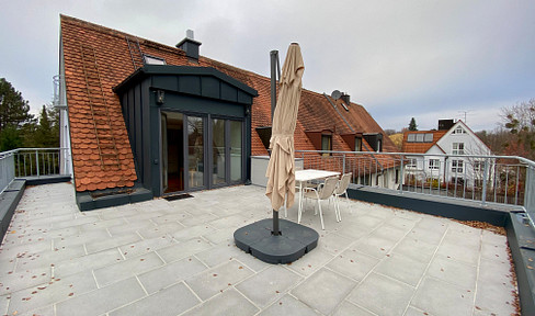 Quiet roof terrace apartment with a view of the greenery near Tannhäuserplatz - new build 2021
