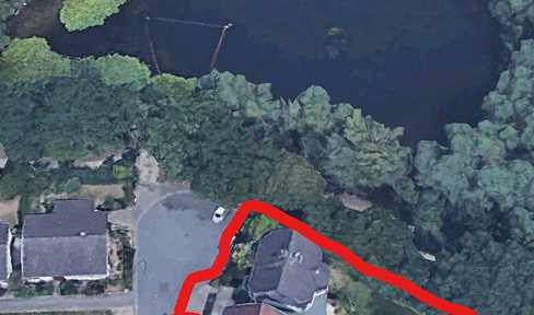 House by the lake in the heart of the Rhine-Main region, unique lake and forest view
