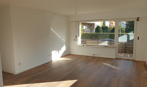 Light-flooded, modernized and sunny 3.5-room ground floor apartment with modern fitted kitchen