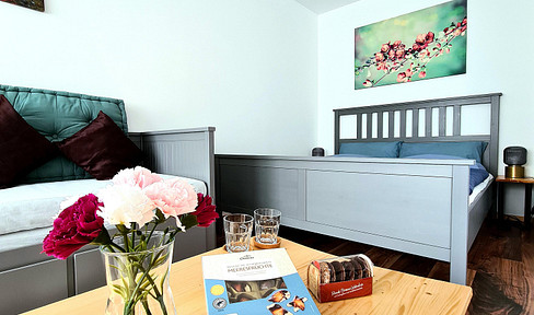 High-quality, fully renovated and furnished 1.5-room apartment, ready to move in, with a balcony and kitchen – Derendorf.