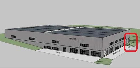 Modern warehouse and commercial building (500 m²) in Elz