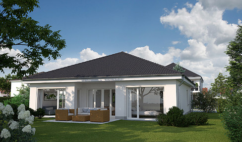 Bungalow in KFW 40 standard / 151m² with extended roof / handover 01.04.2025