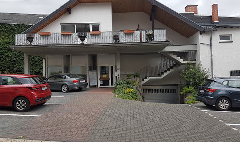 Apartment building with business